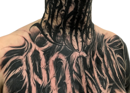 Cheyenne Tattoo-Künstler: Felix Seele | Blackwork Lettering Tattoos