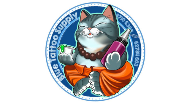 Blue Tattoo Supply  Logo